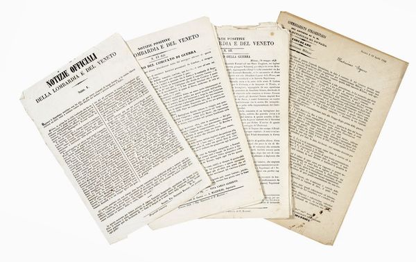 Raccolta di 10 bollettini del Lombardi Veneto.  - Asta Libri, manoscritti e riviste [ASTA A TEMPO] - Associazione Nazionale - Case d'Asta italiane