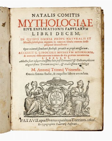 Natale Conti : Mythologiae sive Explicationis fabularum libri decem...  - Asta Libri, manoscritti e riviste [ASTA A TEMPO] - Associazione Nazionale - Case d'Asta italiane