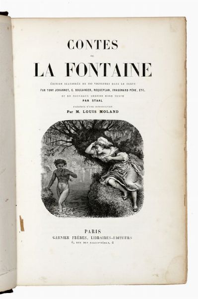 JEAN (DE) LA FONTAINE : Contes [...] avec illustrations de Fragonard, reimpression de l'dition de Didot, 1795... Tome premier (-second).  - Asta Libri, manoscritti e riviste [ASTA A TEMPO] - Associazione Nazionale - Case d'Asta italiane