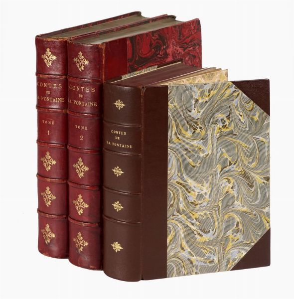 JEAN (DE) LA FONTAINE : Contes [...] avec illustrations de Fragonard, reimpression de l'dition de Didot, 1795... Tome premier (-second).  - Asta Libri, manoscritti e riviste [ASTA A TEMPO] - Associazione Nazionale - Case d'Asta italiane