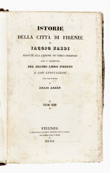 Ricordano Malespini : Storia fiorentina [...] col seguito di Giacotto Malispini dalla edificazione di Firenze sino all'anno 1286.  - Asta Libri, manoscritti e riviste [ASTA A TEMPO] - Associazione Nazionale - Case d'Asta italiane