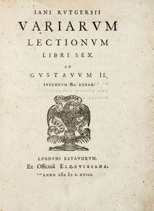 JAN RUTGERS - Variarum lectionum libri sex.