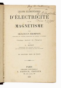 SILVANUS THOMPSON - Leons lmentaires d'lectricit et de magntisme...