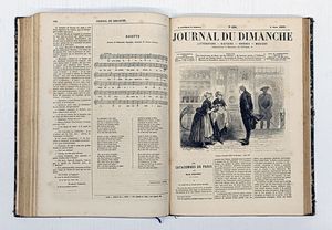 Journal du Dimanche. Littrature, Histoire, Voyages, Musique.  - Asta Libri, manoscritti e riviste [ASTA A TEMPO] - Associazione Nazionale - Case d'Asta italiane