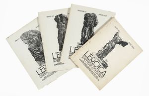 ETTORE COZZANI - Lotto composto di 12 numeri de L'Eroica. Rassegna italiana di Ettore Cozzani.