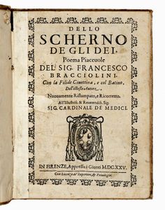 FRANCESCO BRACCIOLINI - Dello scherno degli di. Poema piacevole...
