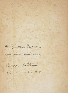 CESARE CATTANEO : Giovanni e Giuseppe. Dialoghi d'architettura.  - Asta Libri, manoscritti e riviste [ASTA A TEMPO] - Associazione Nazionale - Case d'Asta italiane
