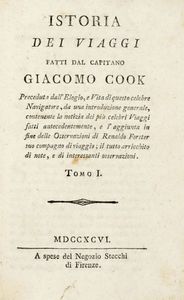 JAMES COOK - Istoria dei viaggi [...] preceduta dall'elogio, e vita di questo celebre navigatore, da una introduzione generale... Tomo I (LII).