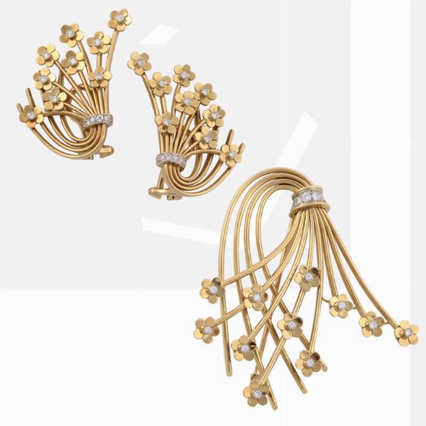 SPILLA E ORECCHINI  - Asta Speciale Gioielli - Associazione Nazionale - Case d'Asta italiane