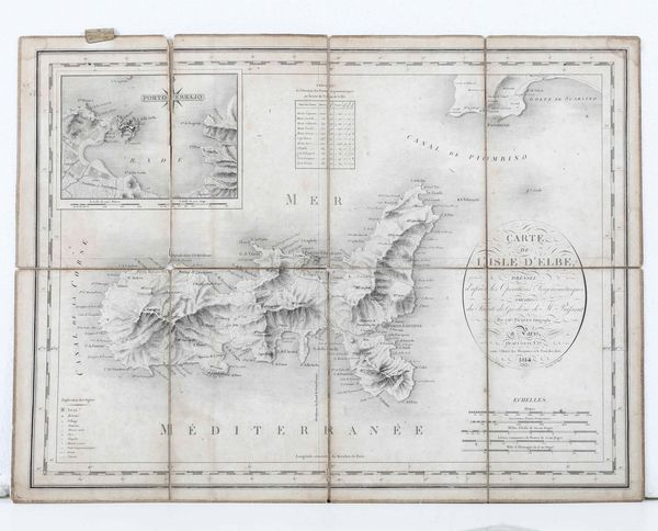 Charles Picquet Carte de l'Isle d'Elbe...  Paris, 1814.  - Asta Libri Antichi e Rari. Incisioni - Associazione Nazionale - Case d'Asta italiane