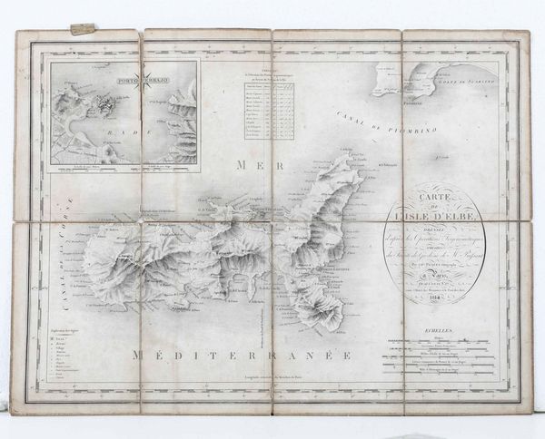 Charles Picquet Carte de l'Isle d'Elbe...  Paris, 1814.  - Asta Libri Antichi e Rari. Incisioni - Associazione Nazionale - Case d'Asta italiane