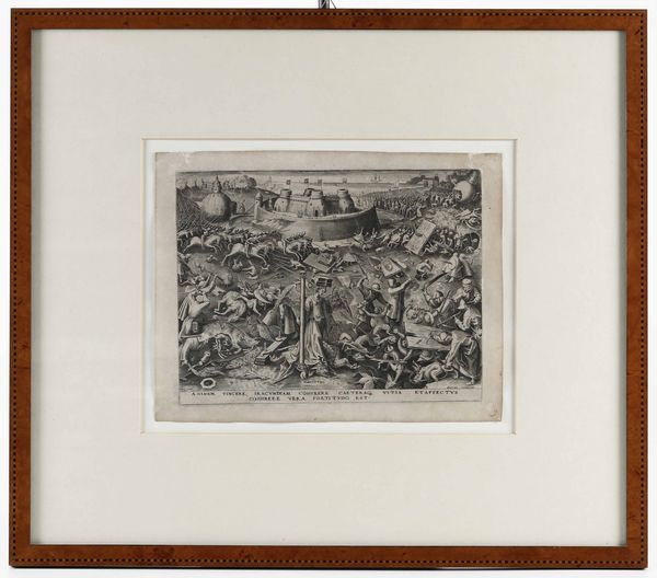 Peter Brugel il Vecchio : Bulino originale, firmato in lastra da Bruel e dalleditore Hieronymus Cock; Bastelaer 137; Hollstein III, 279.137; Lari 132; mm 259 x 331 La Fortezza  - Asta Libri Antichi e Rari. Incisioni - Associazione Nazionale - Case d'Asta italiane