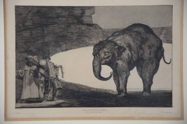 Francisco Jos Goya y Lucientes 1746-1828 Dai Proverbios...Quattro incisioni entro eleganti cornici  - Asta Libri Antichi e Rari. Incisioni - Associazione Nazionale - Case d'Asta italiane