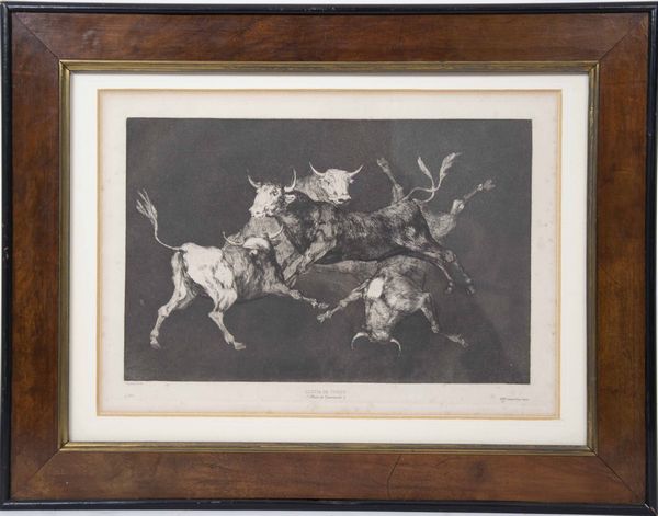 Francisco Jos Goya y Lucientes 1746-1828 Dai Proverbios...Quattro incisioni entro eleganti cornici  - Asta Libri Antichi e Rari. Incisioni - Associazione Nazionale - Case d'Asta italiane