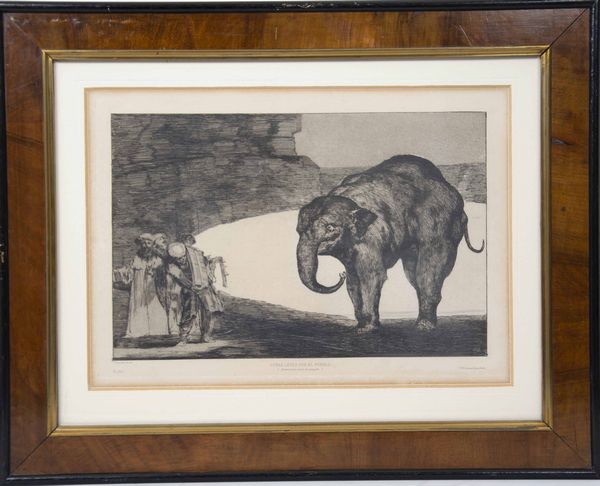 Francisco Jos Goya y Lucientes 1746-1828 Dai Proverbios...Quattro incisioni entro eleganti cornici  - Asta Libri Antichi e Rari. Incisioni - Associazione Nazionale - Case d'Asta italiane