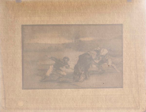 Francisco Goya : Goya Francisco  (Fuendetodos, 1746  Bordeaux, 1828) Otro modo de cazar a pie.  - Asta Libri Antichi e Rari. Incisioni - Associazione Nazionale - Case d'Asta italiane