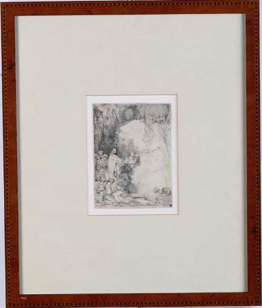 Rembrandt Harmenszonn van Rijn : Acquaforte originale, firmata e datata in lastra. Mm 150 x 113 La resurrezione di Lazzaro, 1642  - Asta Libri Antichi e Rari. Incisioni - Associazione Nazionale - Case d'Asta italiane