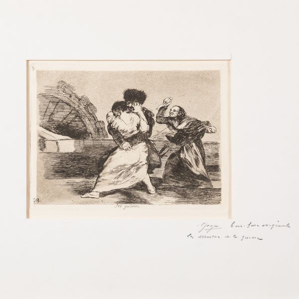 Francisco José de Goya y Lucientes : No quieren...(proveniente dalla serie Los desastres de la guerre)  - Asta Libri Antichi e Rari. Incisioni - Associazione Nazionale - Case d'Asta italiane