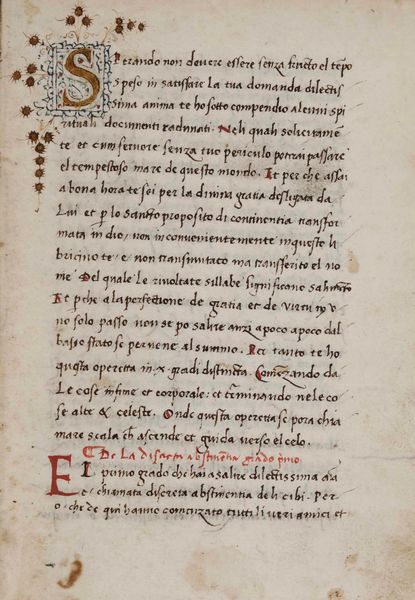 Frate Francesco De Luca (da Urbino) : Operetta...Manoscritto cartaceo del secolo XV  - Asta Libri Antichi e Rari. Incisioni - Associazione Nazionale - Case d'Asta italiane