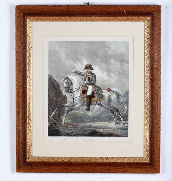 Napoleonica-stampe Quattro stampe di soggetto napoleonico entro cornice  - Asta Libri Antichi e Rari. Incisioni - Associazione Nazionale - Case d'Asta italiane