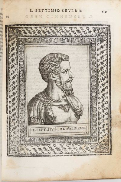 Antonio Ciccarelli : Le vite degli imperatori romani le vite degli imperatori romani di Antonio Ciccarelli da Foligno dottore in teologia con le figure intagliate in rame da  Giovanbattista de Cavalieri...MDLXXXX...In Roma, Appresso Domenico Basa, 1590  - Asta Libri Antichi e Rari. Incisioni - Associazione Nazionale - Case d'Asta italiane