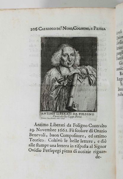 Andrea Adami da Bolsena : Osservazioni per ben regolare il coro dei cantori della cappella pontificia tanto nelle Funzioni ordinarie, che straordinarie, in Roma per Antonio de� Rossi, 1711  - Asta Libri Antichi e Rari. Incisioni - Associazione Nazionale - Case d'Asta italiane