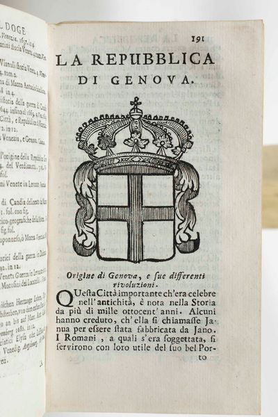 Rilegatura alle Armi - Autori Vari : Li sovrani del mondo. Opera che da notizia della genealogia delle loro famiglie...In Venezia, per Sebastian Coleti e Gio. Malachin, 1720. 4 tomi  - Asta Libri Antichi e Rari. Incisioni - Associazione Nazionale - Case d'Asta italiane