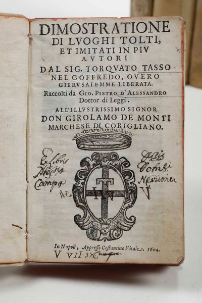 Scipione Errico : Locchiale appannato...In Messina, per Gio. Franc. Bianco Stamp., 1629  - Asta Libri Antichi e Rari. Incisioni - Associazione Nazionale - Case d'Asta italiane