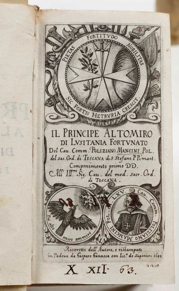 Scipione Errico : Locchiale appannato...In Messina, per Gio. Franc. Bianco Stamp., 1629  - Asta Libri Antichi e Rari. Incisioni - Associazione Nazionale - Case d'Asta italiane