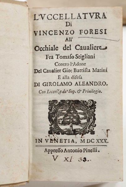 Scipione Errico : Locchiale appannato...In Messina, per Gio. Franc. Bianco Stamp., 1629  - Asta Libri Antichi e Rari. Incisioni - Associazione Nazionale - Case d'Asta italiane