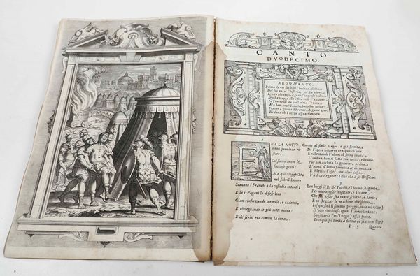Torquato Tasso : La Gerusalemme liberata con le figure di Bernardo Castello, Genova, Giuseppe Pavoni, 1617  - Asta Libri Antichi e Rari. Incisioni - Associazione Nazionale - Case d'Asta italiane