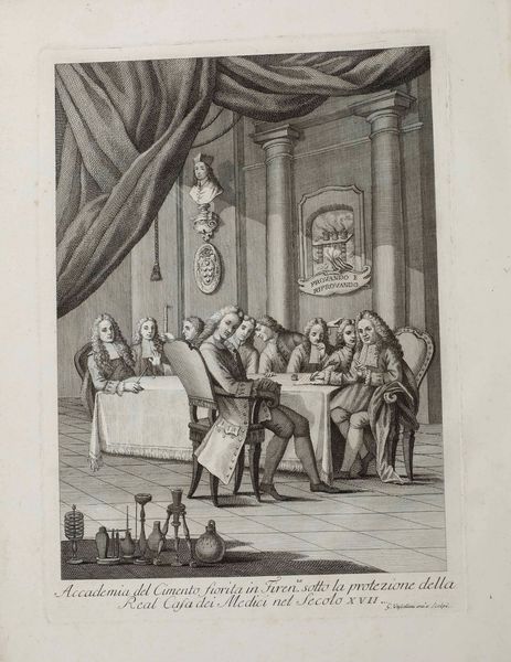 Toscana...Uomini Illustri : Serie di ritratti duomini illustri toscani con gli elogj istorici dei medesimi... Volume primo [-quarto]. Firenze, appresso Giuseppe Allegrini, 1766-1773.  - Asta Libri Antichi e Rari. Incisioni - Associazione Nazionale - Case d'Asta italiane