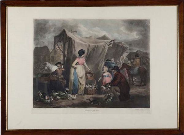 Ward James Poultry market, 1803  - Asta Libri Antichi e Rari. Incisioni - Associazione Nazionale - Case d'Asta italiane