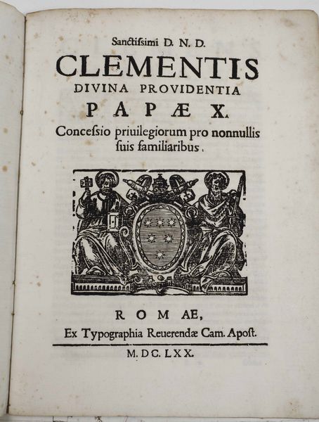 Religione-Concili ecumenici Concilium Romanum in Sacrosanta Basilica Lateranensi celebratum Anno Universalis Jubilaei MDCCXXV...Romae, ex Typographia Rocchi Bernab, 1725  - Asta Libri Antichi e Rari. Incisioni - Associazione Nazionale - Case d'Asta italiane