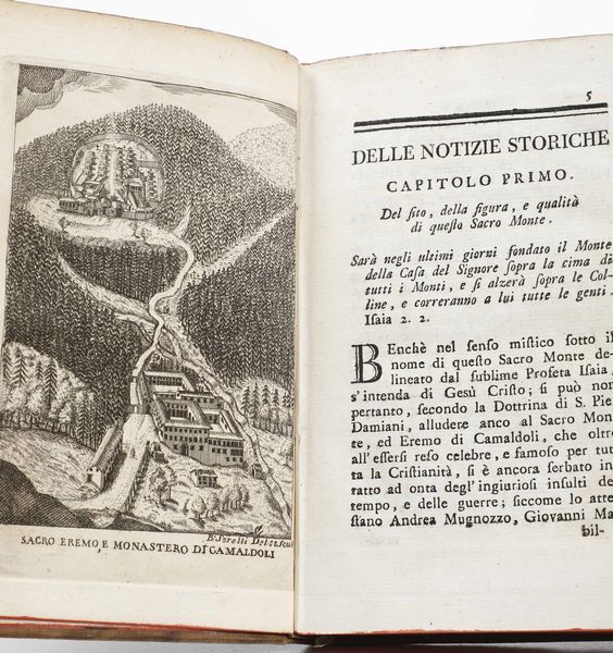 Don Pietro Leopoldo : Notizie storiche spettanti al Sacro Eremo di Camaldoli...Firenze, nella Stamperia Moucke, 1795  - Asta Libri Antichi e Rari. Incisioni - Associazione Nazionale - Case d'Asta italiane