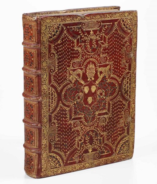Rilegatura alle Armi - Autori Vari : Rilegatura alle armi Decreta, Costitutiones, Edicta, et Bannimenta Legtionis Urbini...Pisauri, Typis Dominici E Fratrum de Gottis, 1696  - Asta Libri Antichi e Rari. Incisioni - Associazione Nazionale - Case d'Asta italiane