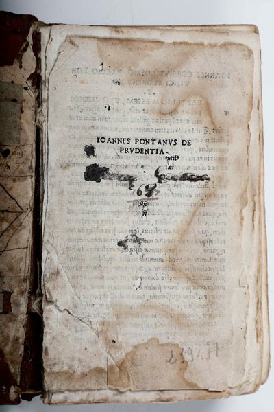 John Isaac Pontanus, : De prudentia... In Firenze presso Filippo Giunta, agosto 1508  - Asta Libri Antichi e Rari. Incisioni - Associazione Nazionale - Case d'Asta italiane