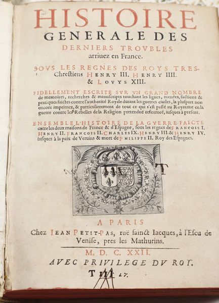 Michel Baudier : Inventaire de lHistorie generalle des Turcz... a Paris, Chez Henri le Gras et Iean Guignar, 1631  - Asta Libri Antichi e Rari. Incisioni - Associazione Nazionale - Case d'Asta italiane