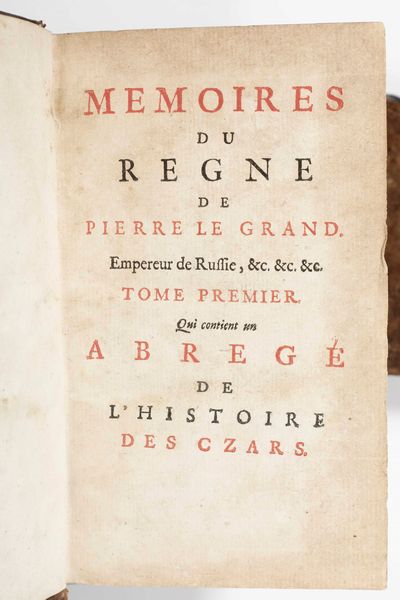 Jean Perry : Etat present de la Grande Russie, a La Haye, chez Henry Dusauzet, 1716  - Asta Libri Antichi e Rari. Incisioni - Associazione Nazionale - Case d'Asta italiane
