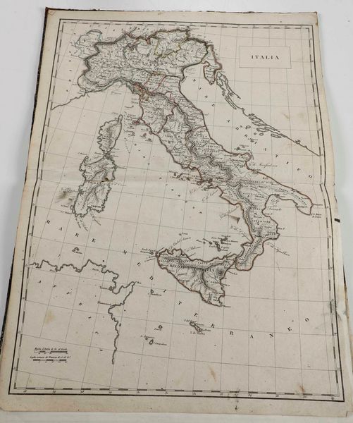 Impero austro-ungarico <BR> Raccolta di 12 carte geografiche, alcune delle quali ripiegate, riguardanti le diverse regioni dell'Impero di Austria-Ungheria... Secolo XIX.  - Asta Libri Antichi e Rari. Incisioni - Associazione Nazionale - Case d'Asta italiane