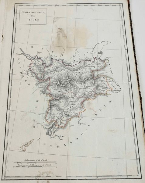 Impero austro-ungarico <BR> Raccolta di 12 carte geografiche, alcune delle quali ripiegate, riguardanti le diverse regioni dell'Impero di Austria-Ungheria... Secolo XIX.  - Asta Libri Antichi e Rari. Incisioni - Associazione Nazionale - Case d'Asta italiane