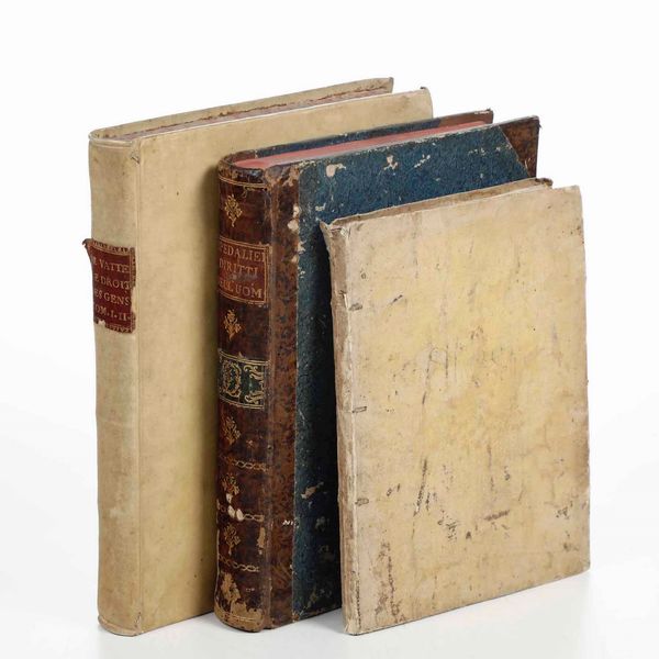 Emmerich de Vattel : Le droit des gens ou principes de la loi naturelle, a Leide, aux depens de la compagnie, tomi I e II legati insieme, 1758.  - Asta Libri Antichi e Rari. Incisioni - Associazione Nazionale - Case d'Asta italiane