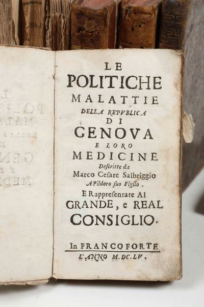 Agostino Mascardi : La congiura del Conte Gio Luigi dei Fieschi, in Bologna, per Giacomo Monti e Carlo Zenero, 1639  - Asta Libri Antichi e Rari. Incisioni - Associazione Nazionale - Case d'Asta italiane