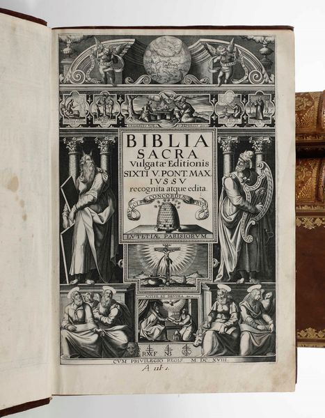Sacra Bibbia : Biiblia Sacra Vulgatae Editionis Sixi V. Pont. Max, Lutetiae Parisiorum, 1618  - Asta Libri Antichi e Rari. Incisioni - Associazione Nazionale - Case d'Asta italiane