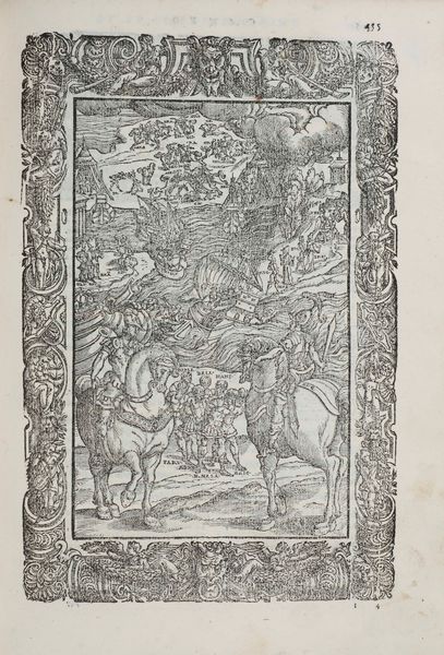 Lodovico Ariosto : Orlando Furioso di M. Ludovico Ariosto, tutto ricorretto, et di nuove figure adornato...in Venetia, appresso Vincenzo Valgrisi, 1573  - Asta Libri Antichi e Rari. Incisioni - Associazione Nazionale - Case d'Asta italiane