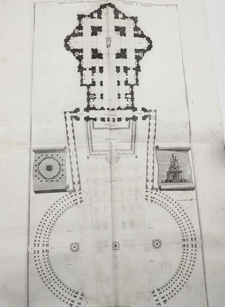 Carlo Fontana : Templum Vaticanum et ipsius origo cum aedificiis maxim conspicuis antiquits, & recns ibidem constitutis; editum ab equite Carolo Fontana...Opus in septem libros distributum...Romae, nella Stamparia di Gio Francesco Buagni, 1694.  - Asta Libri Antichi e Rari. Incisioni - Associazione Nazionale - Case d'Asta italiane