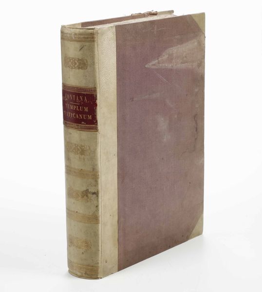 Carlo Fontana : Templum Vaticanum et ipsius origo cum aedificiis maxim conspicuis antiquits, & recns ibidem constitutis; editum ab equite Carolo Fontana...Opus in septem libros distributum...Romae, nella Stamparia di Gio Francesco Buagni, 1694.  - Asta Libri Antichi e Rari. Incisioni - Associazione Nazionale - Case d'Asta italiane