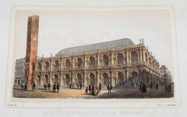 Zanetti, Giuseppe , e Marco Moro. Album di gemme architettoniche, ossia gli edifizi pi rimarchevoli di Vicenza e del suo territorio rilevati da Giuseppe Zanetti, disegnati da Marco Moro e con cenni illustrativi dimostrati da Giulio Co. Pull... Venezia, litografia di Giovanni Brizeghel, (1847-1856)  - Asta Libri Antichi e Rari. Incisioni - Associazione Nazionale - Case d'Asta italiane