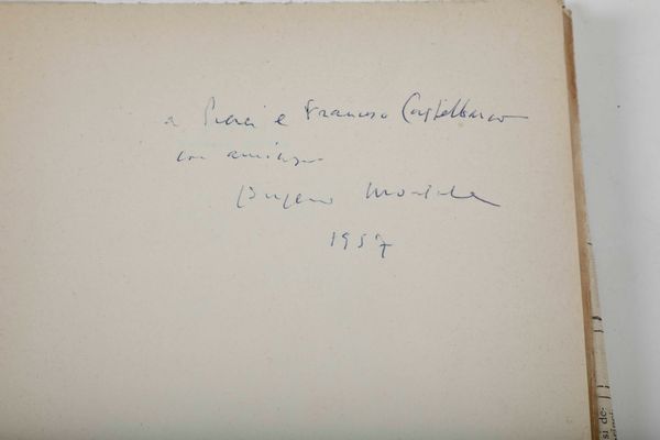 EUGENIO MONTALE : La bufera e altro, Neri Pozza, Venezia, 1956  - Asta Libri Antichi e Rari. Incisioni - Associazione Nazionale - Case d'Asta italiane