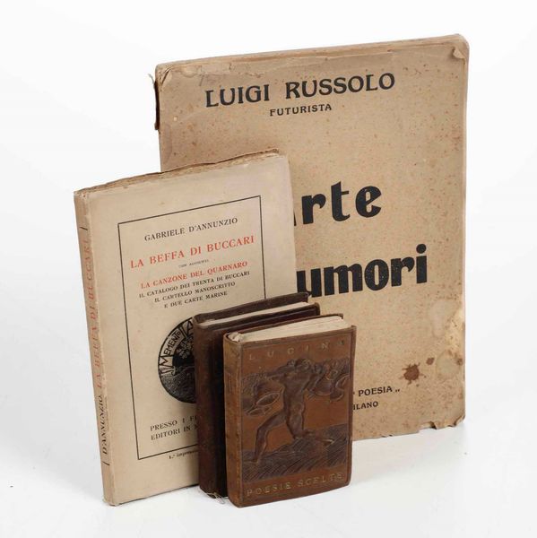 Luigi Russolo : L�arte dei rumori. Edizioni futuriste di poesia. Milano, 1916.  - Asta Libri Antichi e Rari. Incisioni - Associazione Nazionale - Case d'Asta italiane